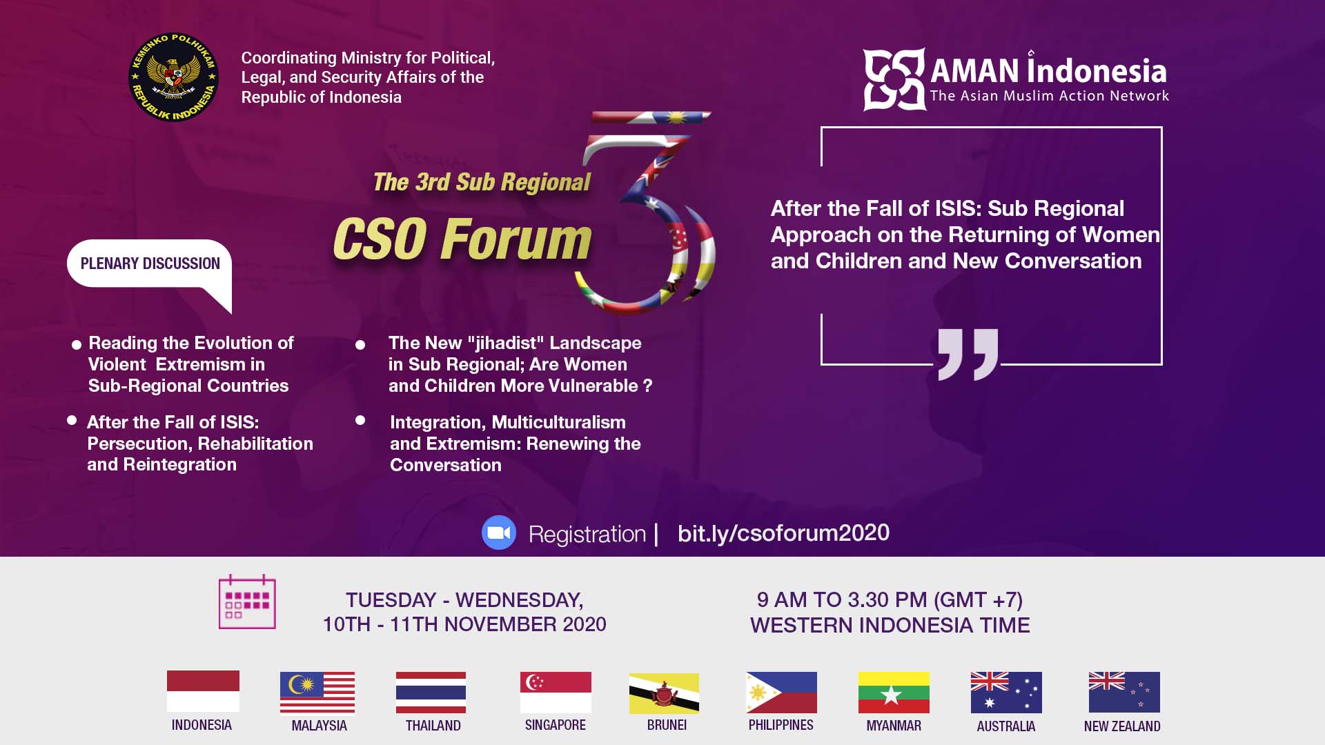 Live Streaming Acara CSO Sub Regional Forum Hari I Part 1 Aman